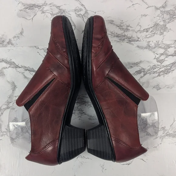 Rieker Mariah 30 Burgundy Leather Slip On Booties - EU 39 / US 8-8.5 - Picture 4 of 14